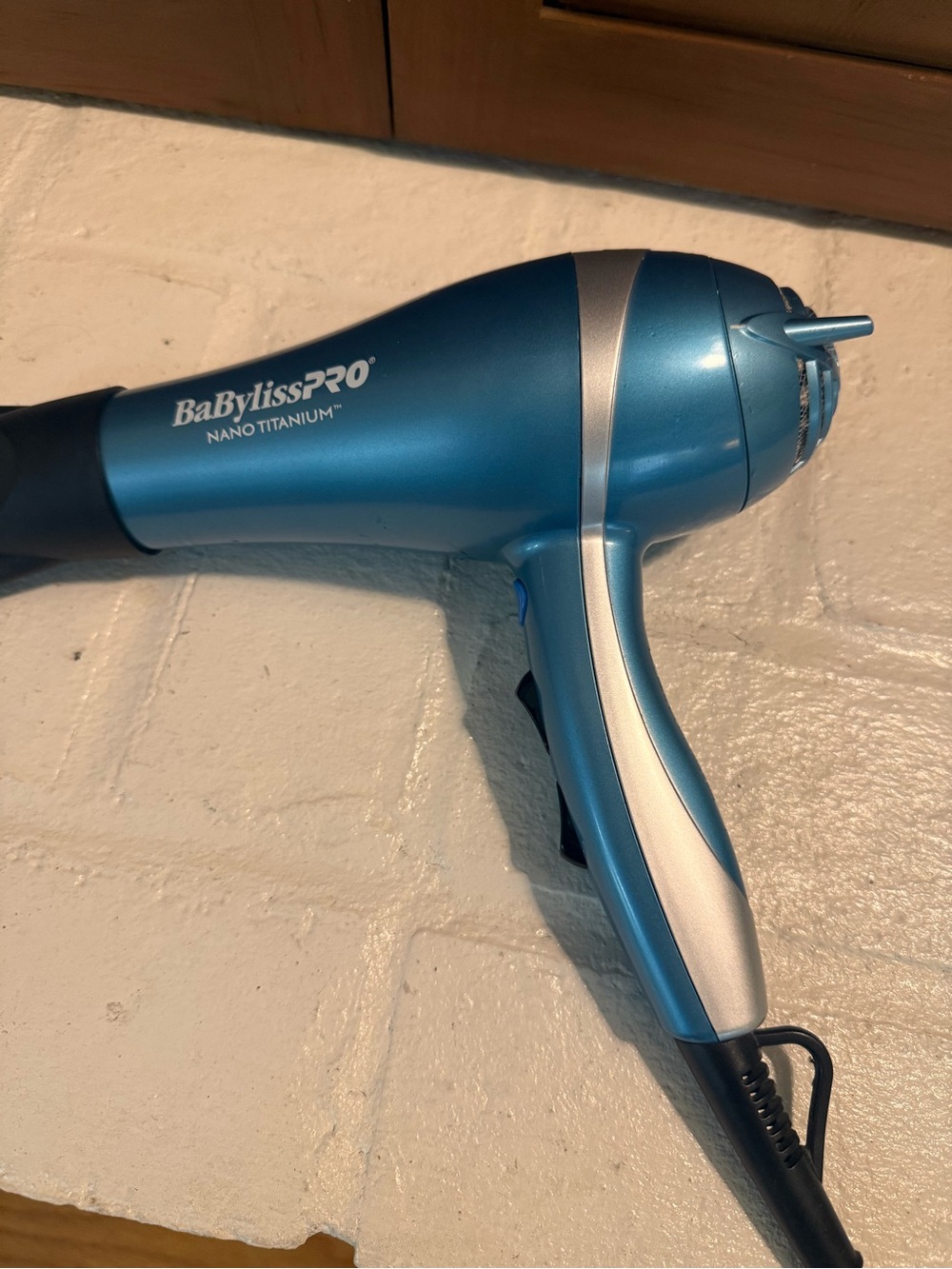 BaBylissPRO Nano Titanium Hair Dryer in Metallic Blue and Silver